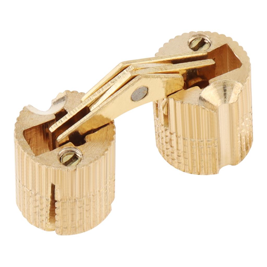 8pcs Brass Barrel Concealed Furniture Hinges, Fit for DIY Jewelry Box Hand Craft with 10 mm High-speed Steel Drill,Concealed 180 Degree Opening Angle