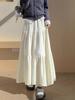 Skirt with High Waist for Slimming Effect, Layered for Autumn and Winter, Mid To Long Pleated Long Skirt for Autumn and Winter