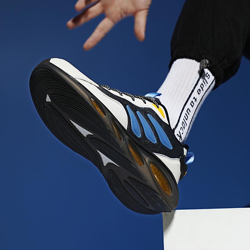 Мужская дышащая спортивная обувь для бега и фитнеса Four Seasons 44 чёрный/темно-зеленого — фото 7