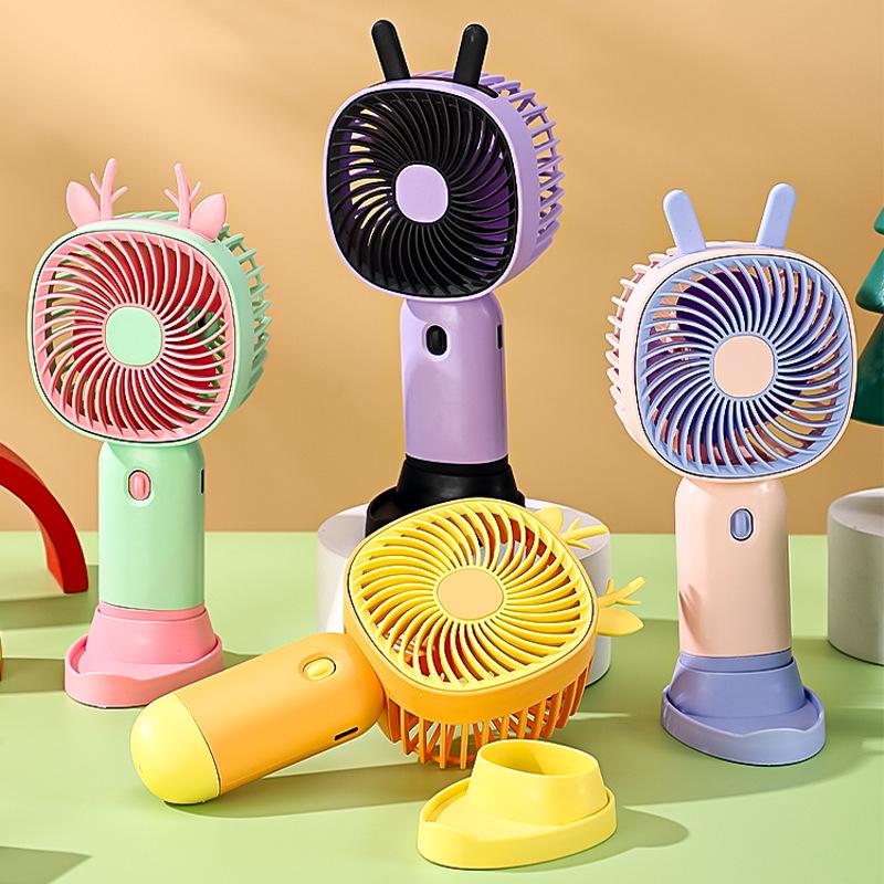 Southeast Asia Mini Cartoon USB Rechargeable Handheld/Desk Fan