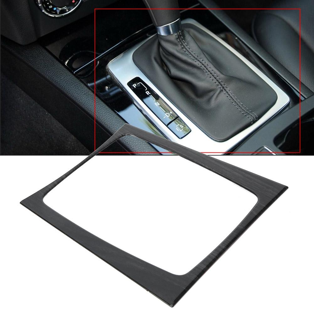 Gear Shift Panel Frame Sticker Fits for Mercedes Benz C Class GLK W204 X204 0813(Black )