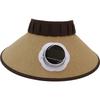 Solar Powered Cooling Fan Sun Visor Hat, Wide Brim UV Protection Empty Top Cap for Women, 3 Speeds Adjustable