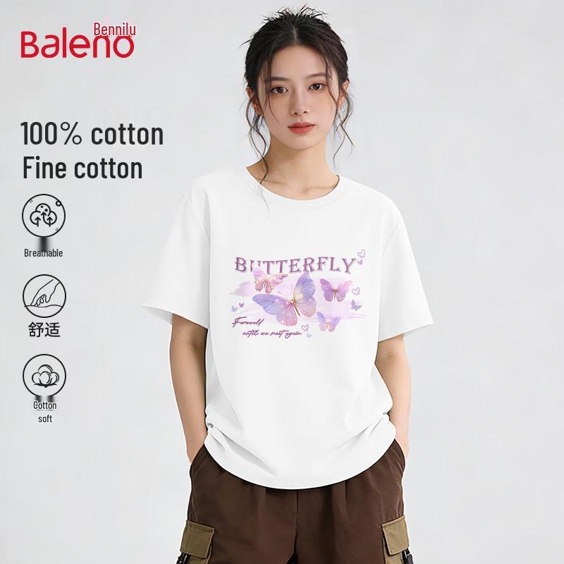 Baleno Women's Pure Cotton Loose Fit Graphic T-Shirt