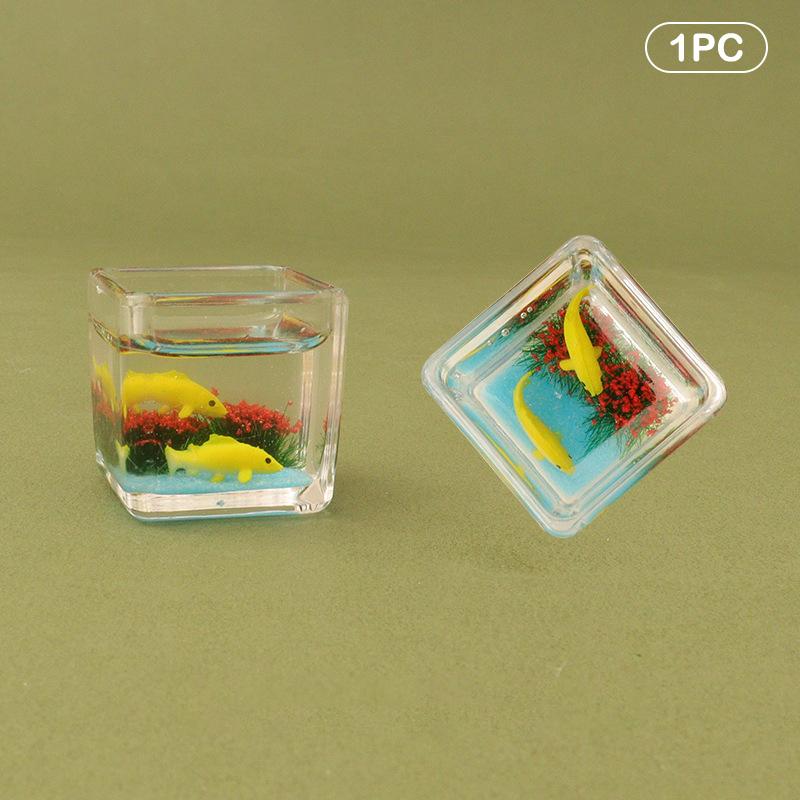 

1:12 кукольных домиков, аквариум для кукольного домика, миниатюрный аквариум, украшение для микроландшафта, декор для кукольного домика