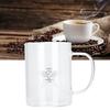 350ml Transparent Milk Cup Coffee Mug Tea Glass Drinkware with Handle for Kitchen Supplies(Five Pointed Star )