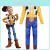 Farbenfrohes Woody-Cosplay-Kostüm aus Toy Story 4 für Kinder mit langärmeligem Overall