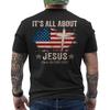 Patriotic Christian T-Shirt, It's All About Jesus, Charlie Kirk Tribute ON BACK