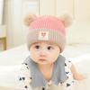 1 conjunto de chapéu de bebê cachecol conjunto urso quente tricô crianças inverno chapéu boné boné infantil criança criança crianças chapéu meninos meninas crochê gorro