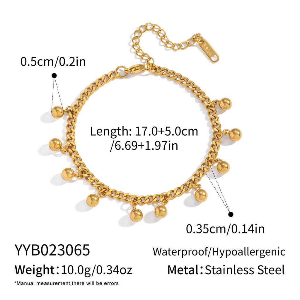 "Doppellagiges kubanisches und flaches Schlangenkettenarmband aus Titanstahl aus 18 Karat Gold für Damen"