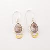 Pink Opal Turquoise Gemstone 925 Sterling Silver Handmade Jewelry Earrings 1.5" EE-162-40