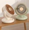 Studio-Apartment Eleganter Mini-Tischventilator mit Goldrand Leiser Betrieb Verstellbarer Neigungswinkel Luftzirkulator Handlicher Mini-Ventilator