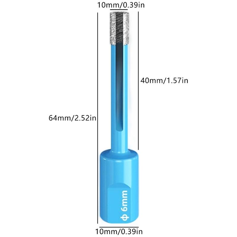 5 Segment Diamantine Coated Hole Opener Drill Bit M10 Thread for Granite Marble Tile Ceramic Smooth Vibration Reduction