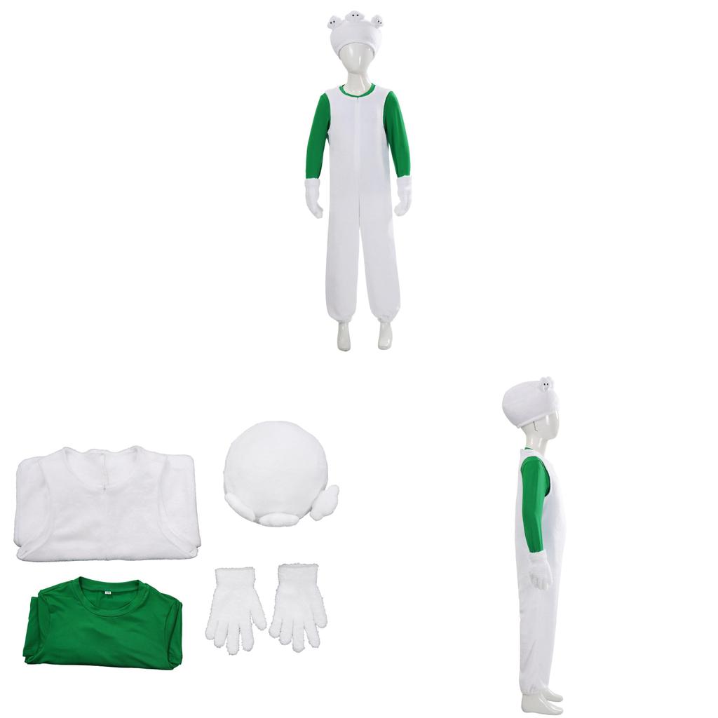 Super Mario Luigi Cosplay Costume For Kids And Teens With Polyester Fabric