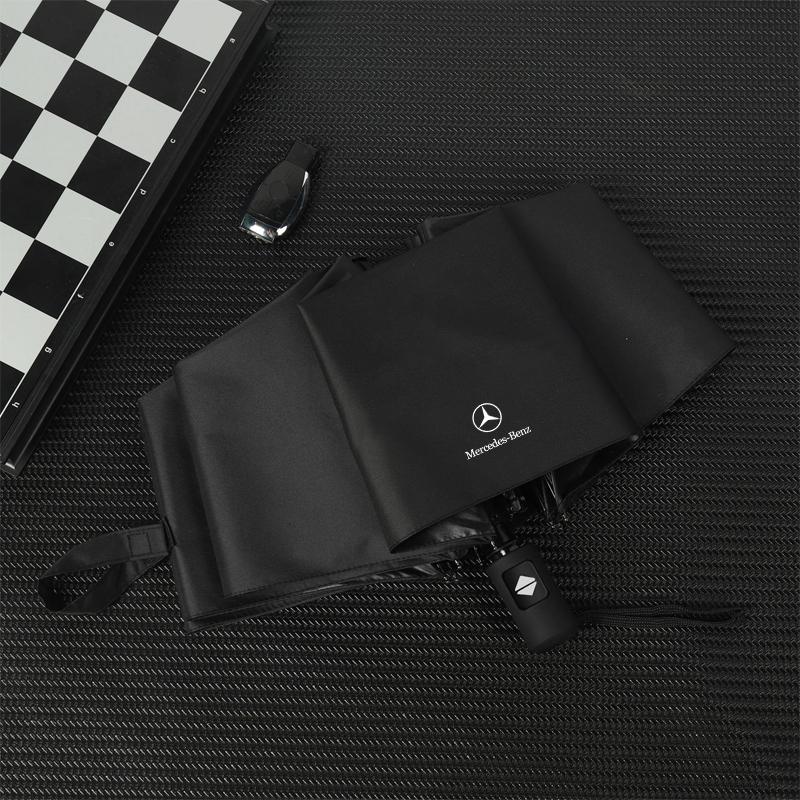 1Pcs Car Portable Folding Automatic Three Folding Umbrella Sunshade For Mercedes-Benz AMG W247 W176 W177 W207 W203 W204 GLA GLC X253 GLK GLA Class