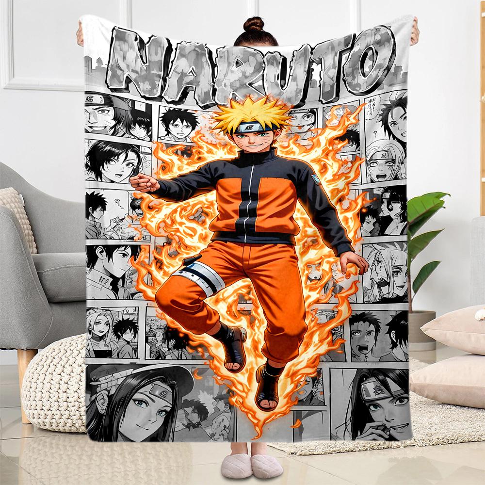 Naruto And Nine-tailed Fox Suitable Blanket for Offices, Travel, Living Rooms Also a Good Gift for Friends and Family Suitable for All Seasons.