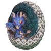 Dragon Egg Resin Material Interesting Decorative Cute Vivid Garden Animal Figurines for Living RoomBlue Dragon