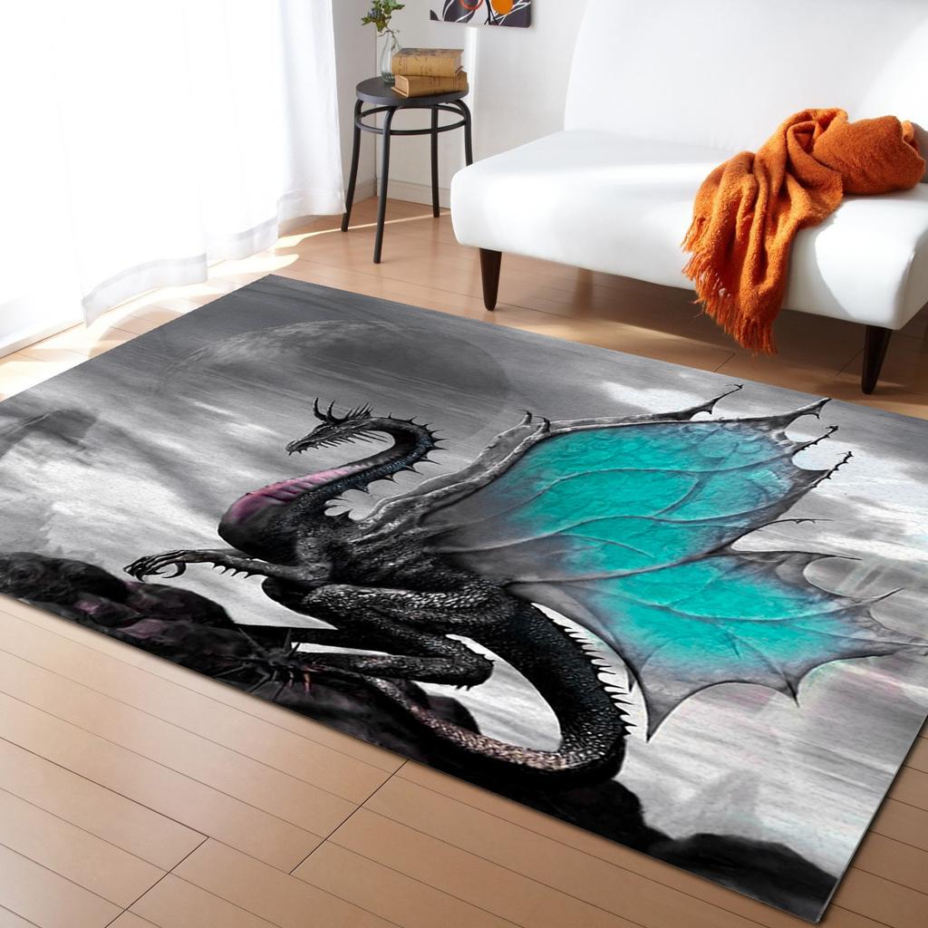 Magic Dragon Pattern Carpets Non-slip Rug Doormat Children Room Polyester for Bedroom Living Room Kitchen Mats for Floor Rug