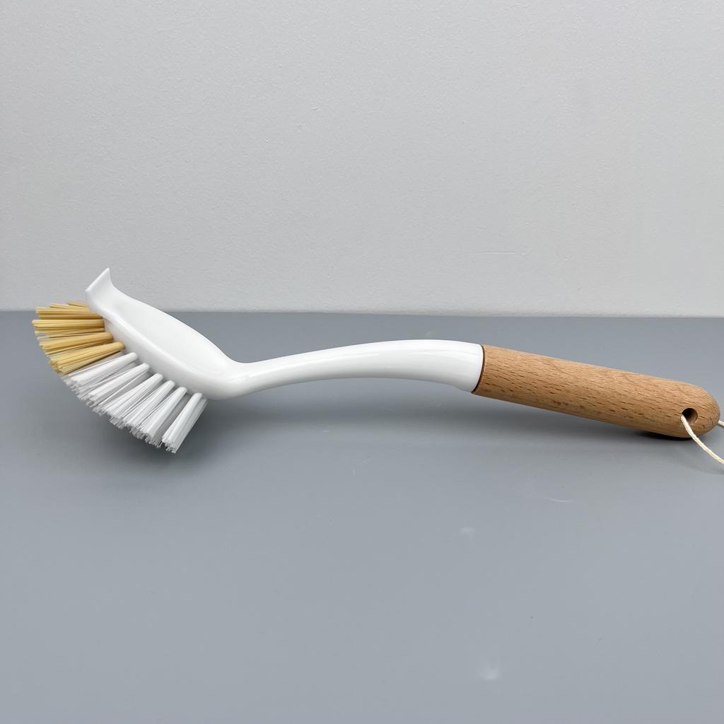 Eco-friendly Kitchen Dish Pot PBT+PP Cleaning Brush with Bamboo/Beech Wood Handle Bowl Scrub Vegetables Fruits Washing Brushes