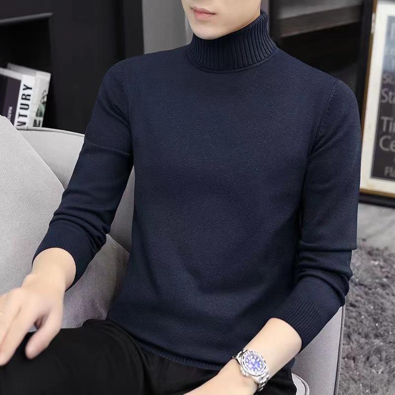 

Men s Slim Fit Half Turtleneck Knit Sweater - Warm, Stylish Korean Inner Wear M