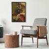 Sitting On The Sofa Reading A Book Eclectic Wall Art Poster Vintage Rose Floral Baroque Oil Painting Picture Living Room Decor