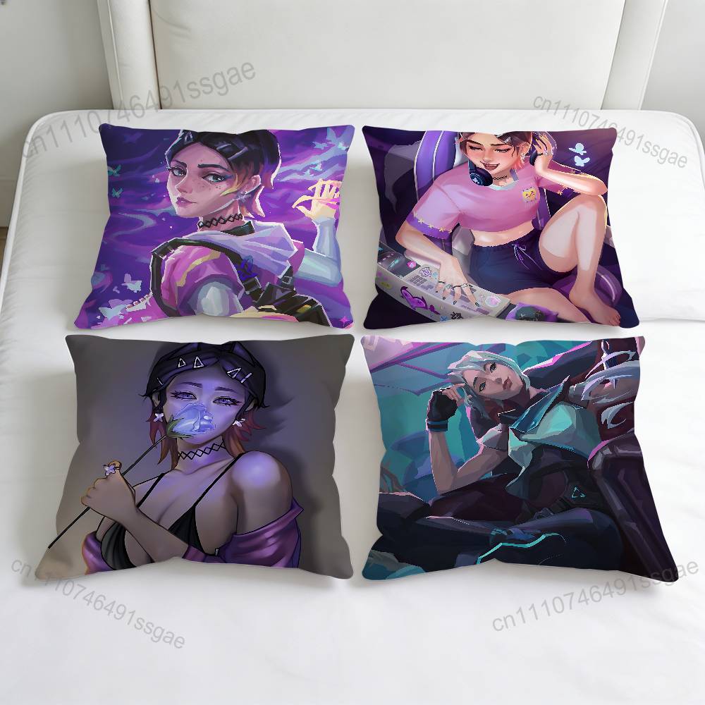 HOT Game VValorantS Decorative Square Pillow Cover Modern Cushion Case for Living Room Bedroom