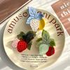 Cute Fruit Acetate Claw Clip Delicate Ponytail Shark Clip Strawberry Acetate Hair Clip  Daily