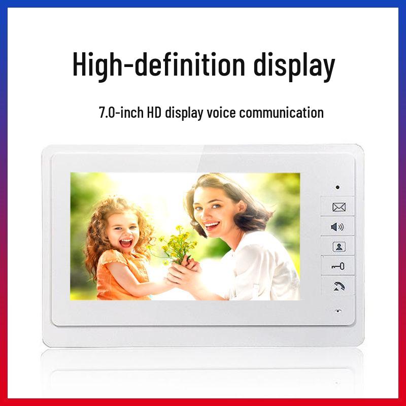 7-inch HD Wired Visual Intercom Doorbell for Home Monitoring and Smart Villa Access Control System