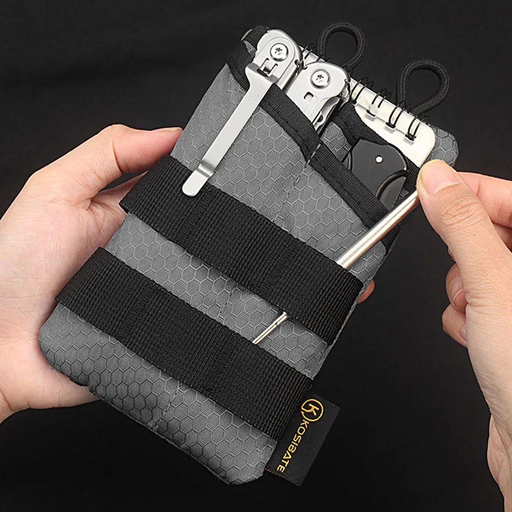 Large Capacity EDC Pouch Wallet Oxford Camping Storage Wallet Hiking Outdoor Coin Purse  Unisex