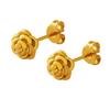 Lightweight 18K Gold-Plated French Floral Earrings - Versatile, Luxury Studs