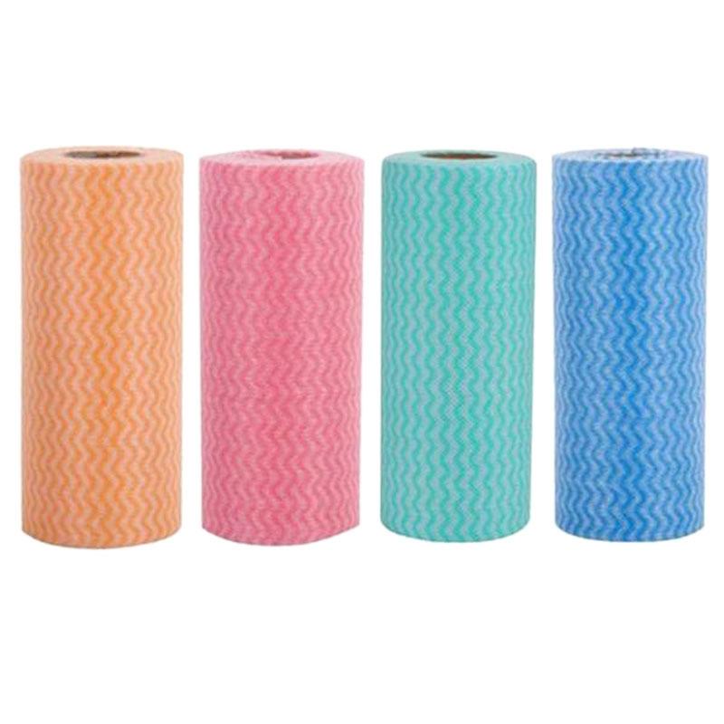 1-4pc Disposable Kitchen Dishcloth Tear-Off Non-Woven Fabric Cleaning Cloth Lazy-Friendly Versatile Kitchen Wipe Absorbent Towel