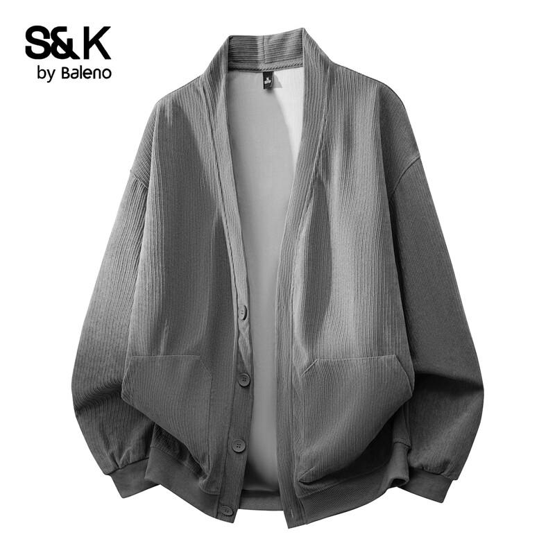 Baleno Men s Solid V-Neck Cardigan Sweatshirt 2XL