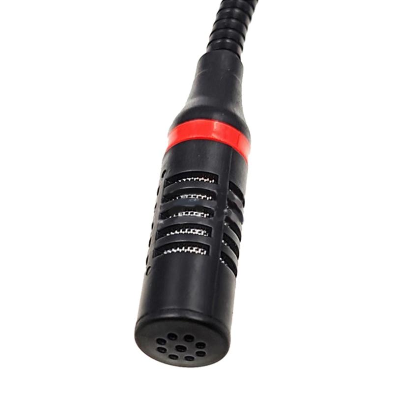 Omnidirectional Gooseneck Mic Metal Hose Microphone with Bare End Cable for Public Transport and Live Broadcasting