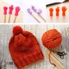 6pcs Rubber Non-slip Mix Shaped Tail Buckle Weave Stopper Knitting Needles Stitch Protectors Needle Tip Sewing Tools