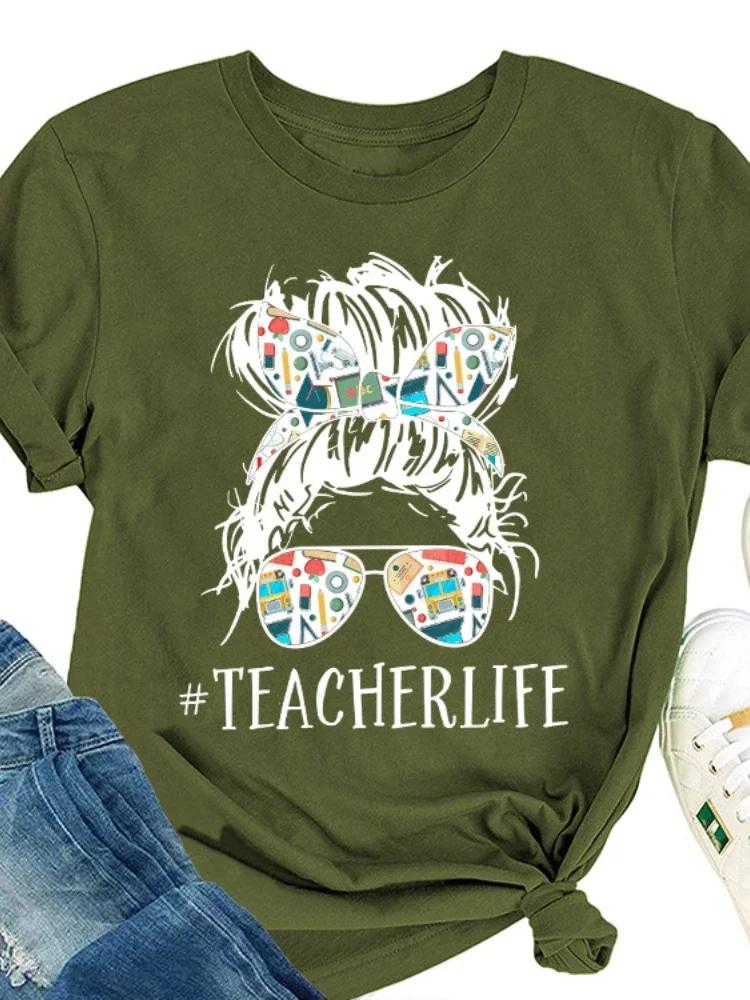 TEACHERLIFE Skull Head Print Women T Shirt Short Sleeve O Neck Loose Women Tshirt Ladies Tee Shirt Tops Camisetas Mujer