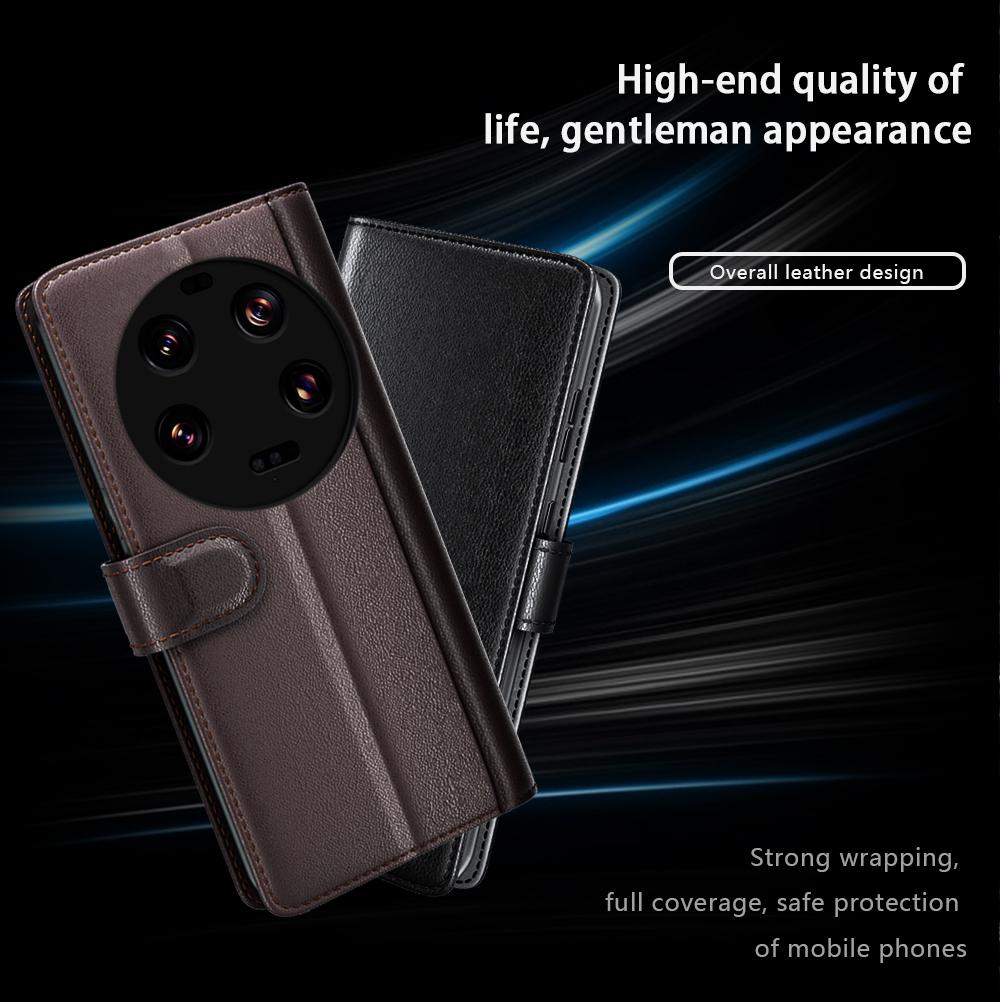 Für Xiaomi 13 Ultra Hülle Echtes Spaltleder Handyhülle mit Brieftasche Ständer