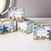 4 pz Scatola portaoggetti in legno mediterraneo Organizzatore per gioielli Piccola scatola in legno dall'Oceano per esposizioni a tema spiaggia Decorazione per la casa
