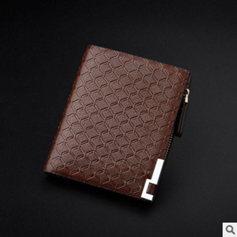 Mens Luxury Fashion Soft Quality Leather Wallet Credit Card Holder Purse Black with Zip