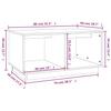 Vidaxl Stolik Kawowy, Szary, 80X50X40 Cm, Lite Drewno Sosnowe