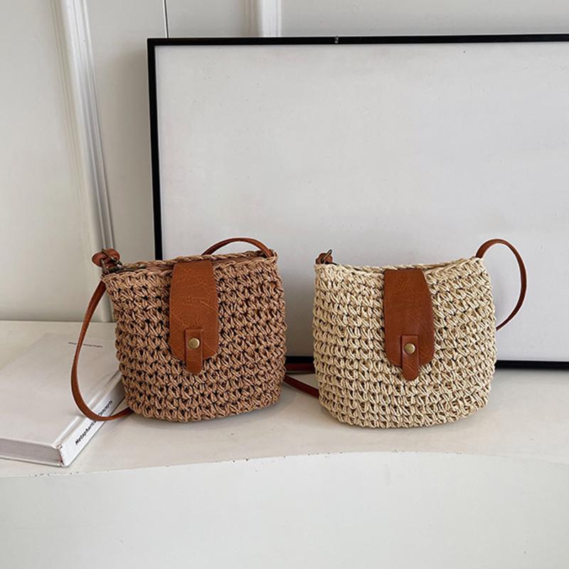 New Summer Shoulder Bag Grass Woven Crossbody Basg for Women Bohemian Beach Simple Designer Small Purses and Handbags 2026
