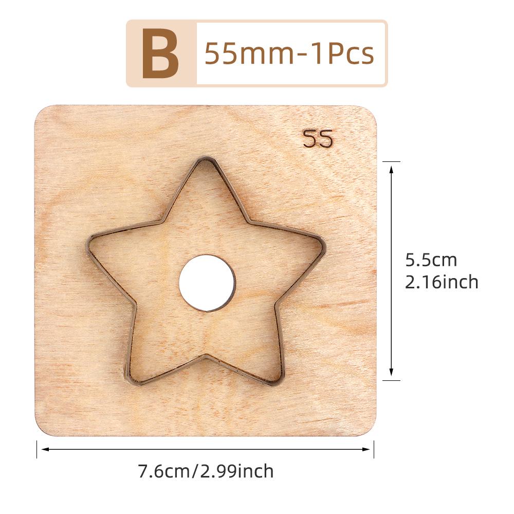 Sakura,Flower,Five-Pointed Stars Leather Die Cut, Steel Rule Punch Mold, DIY Metal Die Cutter Punch Crafts Kraft Tool(2.5-5.5cm)
