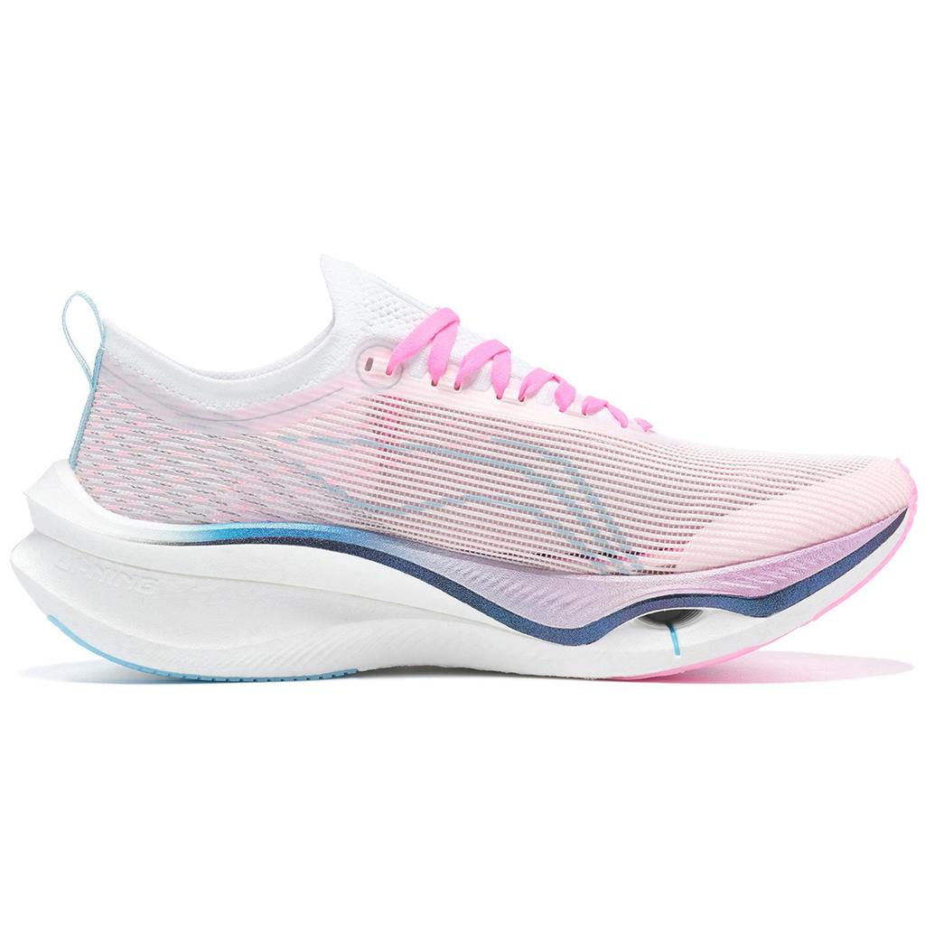 Li Ning Feidian 3 Ultra Tin Horse Cushioning Slip Resistant Abrasion Resistant Low top Running Shoes Unisex Pink Blue ARMT033-3