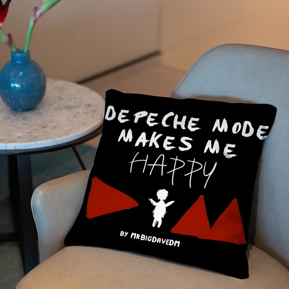 Band D-Depeche M-Mode Memento Mori Cushion Cover 2-in-1 Reversible Plush Pillow Cover | Car/Sofa/Bed | Perfect Gift