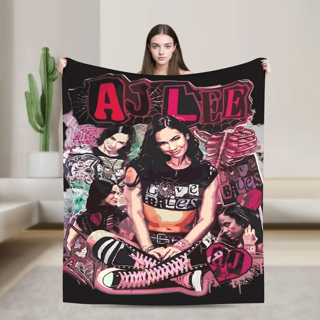 Super Warme Decke Camping AJ Lee Wrestling Divas Überwurfdecke Flanell Tagesdecke Für Draußen Neuheit Sofa Bettbezug