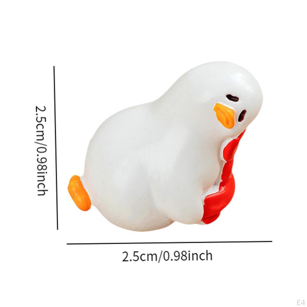 Animal Sculpture Duck Statue Birthday Gift Decorative Ornament Resin Figurine for Indoor Desk
