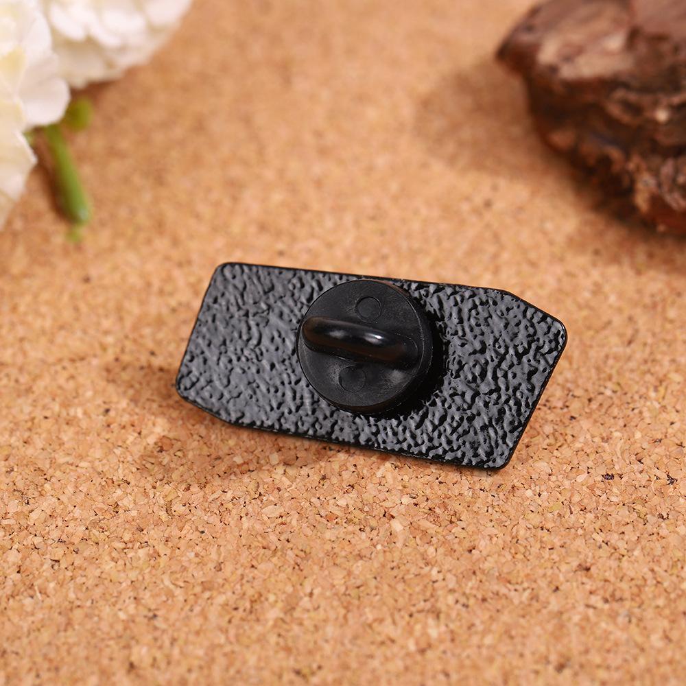 Oil drop brooch premium sense light luxury pink square clothes bag decorative accessories