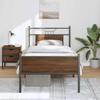Bed Frame Without Mattress Brown Oak Look 75 X 190 Cm Engineered Wood