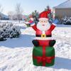 Giant Inflatable Santa On Gift Box | Airfilled Holiday Character, with Box,