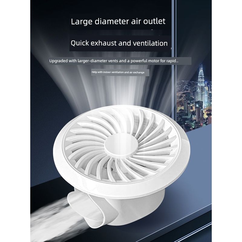 Ventilation Fan Ultra-Thin Embedded Hotel Bathroom Toilet Gypsum Honeycomb Panel Ceiling Guest Restaurant Round Exhaust Fan