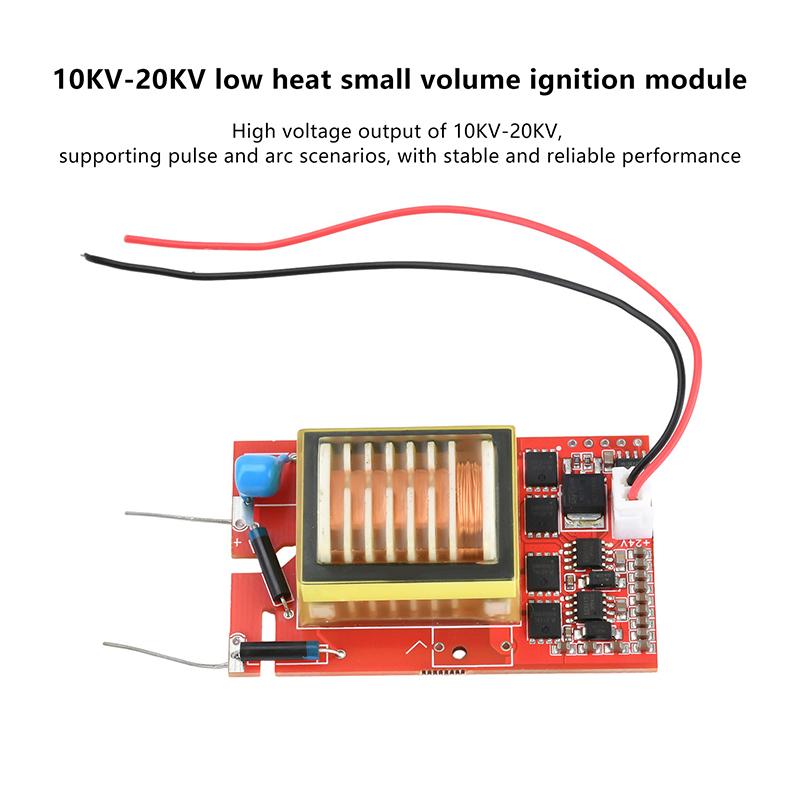 Gleichstrom 9-24V zu Gleichstrom 10kV-20kV Lichtbogenzündmodul Niedrige Wärme Geringes Volumen Zündmodul Hochspannungsgenerator Gleichstrom-Pulsgenerator