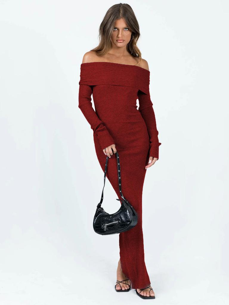 Autumn New Style One-Shoulder Fashion Slim Fit Temperament Lady Sexy Bodycon Dress for Women
